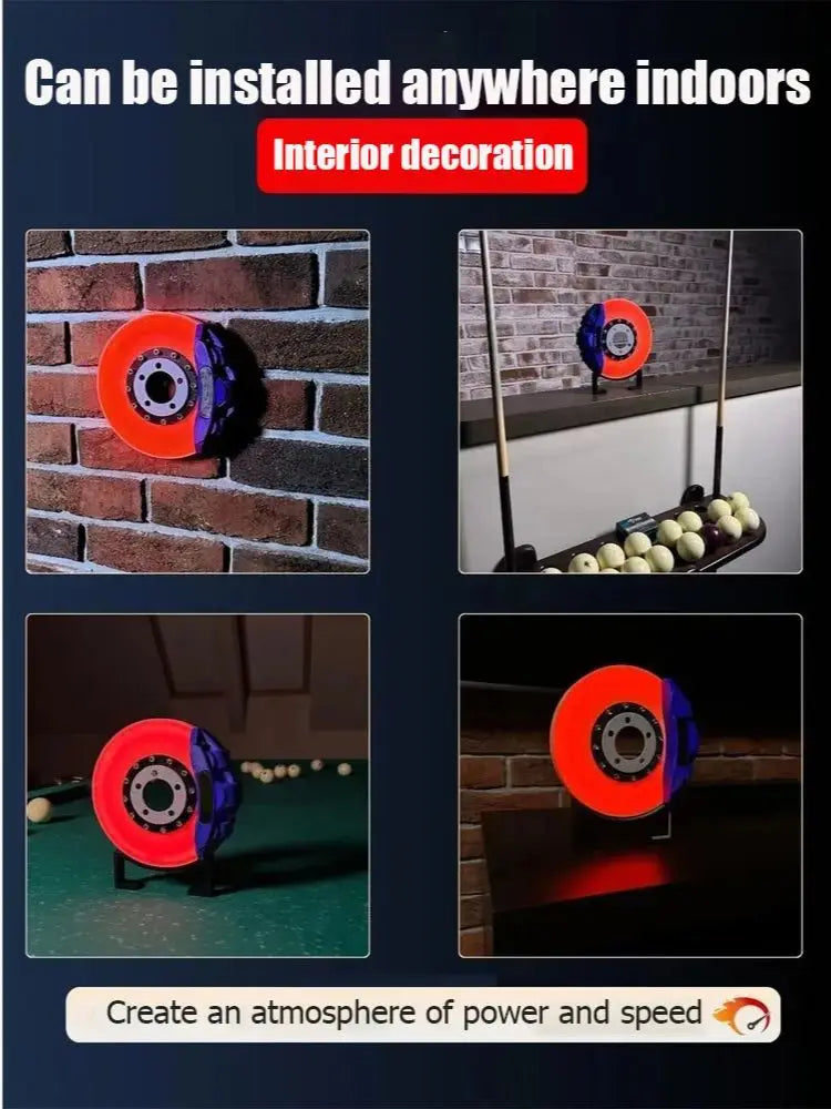 Brake Disc Light Atmosphere Charging DIY Handmade Ornaments LED Brake Lighting Office Bedroom For Men Holiday Gift Decoration